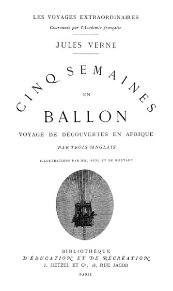Couverture actuelle de Cinq semaines en ballon