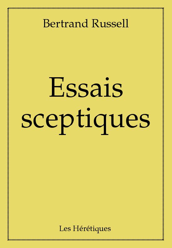 Couverture actuelle de Essais sceptiques