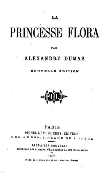 Couverture actuelle de La princesse Flora
